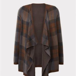 Torrid Outlander Drape Cardigan Tartan 6x